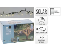 Mondex GIRLANDA SOLARNA 560 LED CIEPŁA BALTA