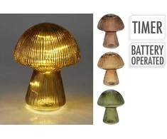 Mondex Elektrinė LED dekoracija MUSHROOM, 10 LED, (elementai 3 x AAA neįeina), ø11,8x14,6cm