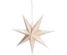 Mondex Christmas Gifts GWIAZDA DEKORACYJNA PAPIEROWA 45CM CHAMPAGNE