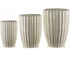 Mondex HEVRA Komplet 3 osłonek ceramicznych 46x46x68cm 38x38x58cm 29x29x44cm