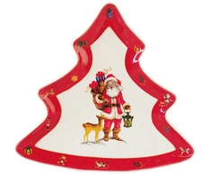 Mondex Kalėdų eglutės indas „Tyli naktis“ 28 cm raudona0986