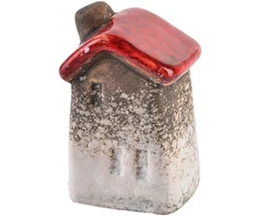 Mondex Keraminis namelis, baltas ir rudas, 3 raštai, 3,1x2,7x6,1 cm