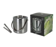 Excellent Houseware Home Styling Collection Kibirėlis ledui 1.7L su žnyplėmis, nerūdijančio plieno