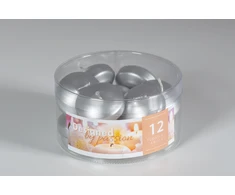 Mondex Komplet 12szt świec pływających PaSTYLKI spalva sidabrinė 4,8x2,8cm
