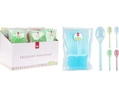 Mondex 25 DAUGkartinio naudojimo PLASTIKINIŲ ŠAUKŠČIŲ RINKINYS 17,5 CM