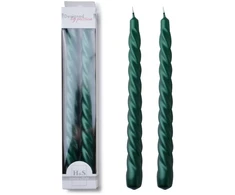 Mondex Komplet 2świec STANDARD LAKIER BAROK2,2x23cm žalia butelkowa