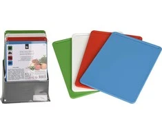 Eh Excellent Houseware Plastikinės pjaustymo lentelės su stovu 20x15 cm 4 vnt.