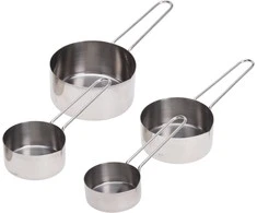 Excellent Houseware Nerūdijančio plieno matavimo puodeliai 4 vnt.
