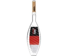 Mondex Koszyk do grillowania ryb su metalu i drewna 14x58 cm
