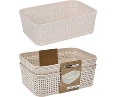 Storage Solutions Plastikiniai laikymo krepšeliai, 19 x 13,5 x 6 cm, 2 vnt.