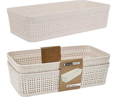 Storage Solutions Plastikiniai laikymo krepšeliai, 25 x 13,5 x 6 cm, 2 vnt.