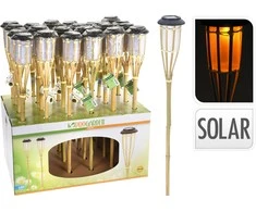 Mondex LAMPA SOLARNA NATURALNY BAMBUS 65CMBOHO