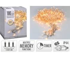 Mondex LAMPKI LED 180 LED CIEPŁA BALTA