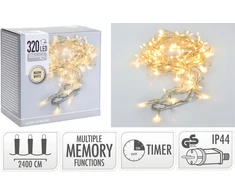 Mondex LAMPKI LED 320 LED CIEPŁA BALTA