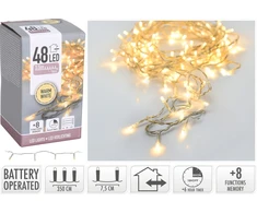 Mondex LED lemputės 48 vnt. su baterijomis šilta balta