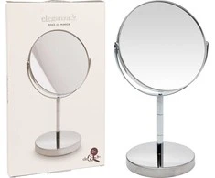 Mondex Steel Dvipusis kosmetinis veidrodėlis, nerūdijančio plieno pagrindas, Ø 14 cm