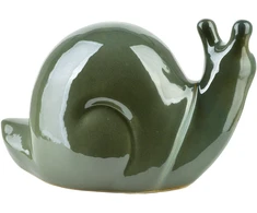 Mondex MAVE Žalias Figura ślimak ceramiczny 25x45 cm AW25