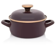 Mondex Metalac Emaliuotas puodas "bordeaux" 16 cm, 1.5 l