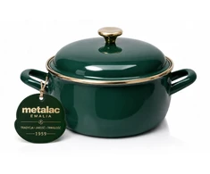 Emaliuotas puodas 20 cm su dangteliu, Metalac dujų indukcija, 4,2L