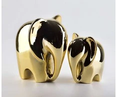Mondex MIA GOLD Figura słoń 15x13x16,4 cm