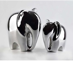 Mondex MIA Sidabrinis Figura słoń 15x13x16,4 cm