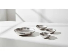 Mondex MISKA SREBRNA 9X9X2CM 3 RODZAJE