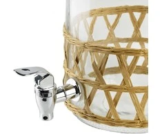Mondex MODERNI VIRTUVĖ Stiklinis indas su čiaupu 3,5 l, pintas, 11,4 x 16 x 25,6 cm