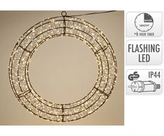 Mondex Detal DEKORATYVINIS VAINIKAS PADANGA 720LED 50CM JUODA