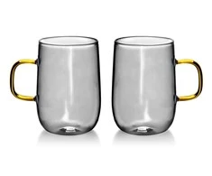 Affek Design PETER 2 termo puodelių rinkinys, 400 ml, 10,5 x 7,2 x 11 cm, pilkas