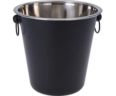 Excellent Houseware Juoda plieno kibiras ledui, butelis šampano, vynas, spiritas ledui