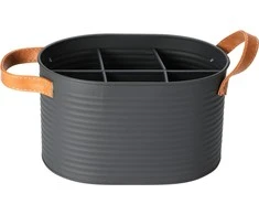Home Styling Collection Butelių dėžė metalinė pilka