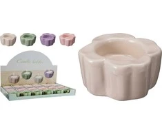 Mondex Porcelianinė žvakidė 8 cm, 4 spalvų