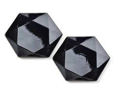 Affek Design RALPH Juodas Komplet 2 talerzy płaskie 32,5x28,5x3 cm