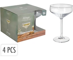 Mondex Rinkinys 4 KIELISZKÓW KOKTAJLOWYCH 300 ML