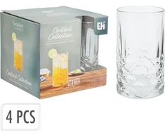 Mondex Rinkinys 4 SZKLANEK DO NAPOJÓW 360 ML