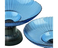Mondex Since 1986 DAZ STIKLINĖ LĖKŠTĖ 24x14cm MĖLYNA