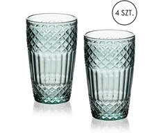 Mondex Since 1986 ELLA Žalias Komplet 4 szklanek 370ml370ml 8x6x12 cm