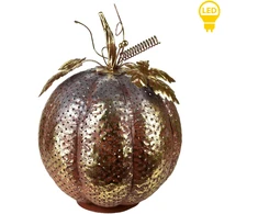 Mondex Since 1986 HAZEL Figura dynia metalo sp. 23x23x30cm LED 2x3AAA