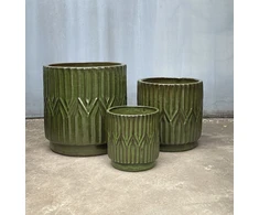 Mondex Since 1986 HEVRA Komplet 3 osłonek ceramicznych43x43x44cm, 34x34x35cm, 24x24x25cm