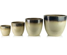 Mondex Since 1986 HEVRA Komplet 4 osłonek ceramicznych44x44x42cm 35x35x34cm 27x27x26cm 20x20x20cm