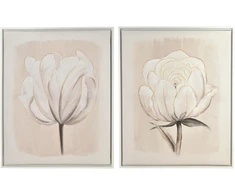 Mondex Since 1986 INGA 2 paveikslų rinkinys 40x50cm balta gėlė