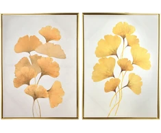 Mondex Since 1986 INGA 2 paveikslų rinkinys, 50x70 cm, auksinis ginkmedis