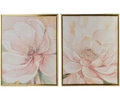 Mondex Since 1986 INGA 2 paveikslų rinkinys 40x50cm rožinės gėlės