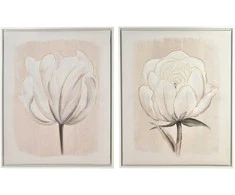 Mondex Since 1986 INGA 2 paveikslų rinkinys 40x50cm balta gėlė