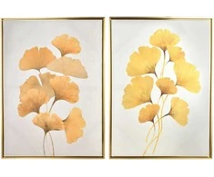 Mondex Since 1986 INGA 2 paveikslų rinkinys, 50x70 cm, auksinis ginkmedis