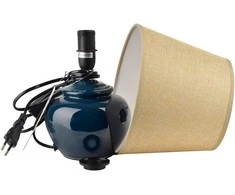Mondex Since 1986 LETI Pilkas Lampa stołowa 13x20x28,5cm tamsiai mėlyna