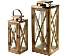 Mondex Since 1986 LEVI GOLD Komplet 2 latarni18x18x45cm/12,5x12,5x32cm