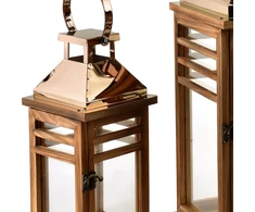 Mondex Since 1986 LEVI GOLD Komplet 2 latarni19,5x19,5x45cm/13,5x13,5x30,5cm