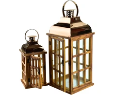 Mondex Since 1986 LEVI GOLD Komplet 2 latarni19,5x19,5x45cm/13,5x13,5x30,5cm