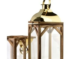 Mondex Since 1986 LEVI GOLD Komplet 2 latarni20x20x53cm/15x15x41,5cm